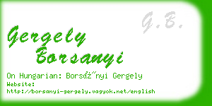 gergely borsanyi business card